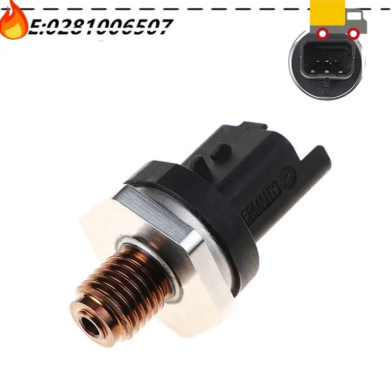 

2X Fuel Rail Pressure Sensor Pressure Relief Valve Fuel Rail Sensor Transducer For 0281002797 0281006507