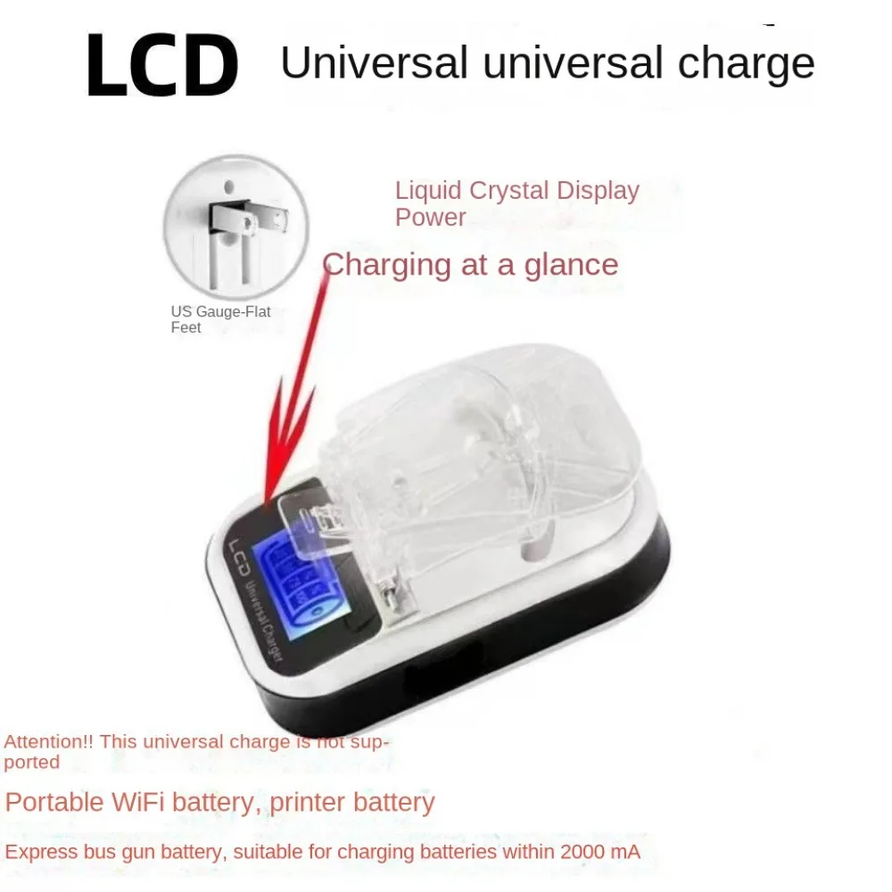 LCD Display Universal Battery Charger US Plug Universal Mobile Battery Charger Charging Adapter High Quality Cell Phones