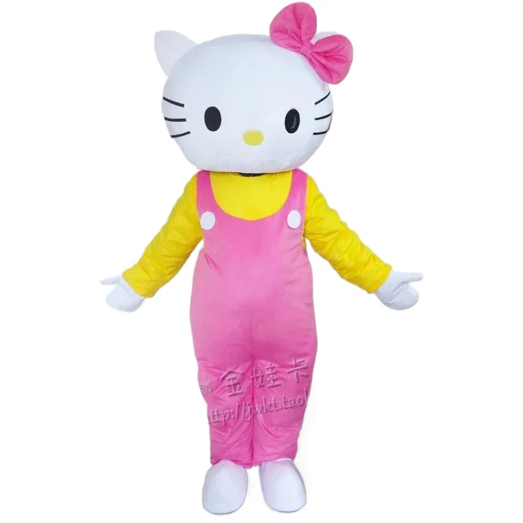 

MINISO Cute Hello Kitty Mascot Costume Pink Cat Fancy Outfits Advertising Ceremony Chirstmas Party Animal Carnival Suits