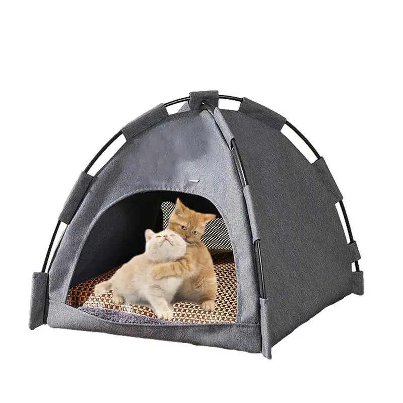 Portable Cat Teepee Tent Washable Cat Teepee Dog Tent Bed 42*42*38CM Portable Dog Houses Puppy Teepee Cat Bed Pet Cage For Cat