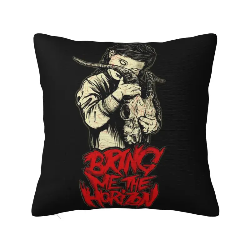 Custom Bringing Me Band The Horizoned Heavy Square Pillow Case Decoration 3D Double-sided Print Cushion Cover for Sofa