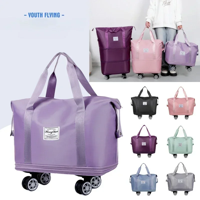 universal-wheel-expandable-luggage-large-capacity-dry-and-wet-separation-storage-travel-fitness-bag-lightweight-luggage