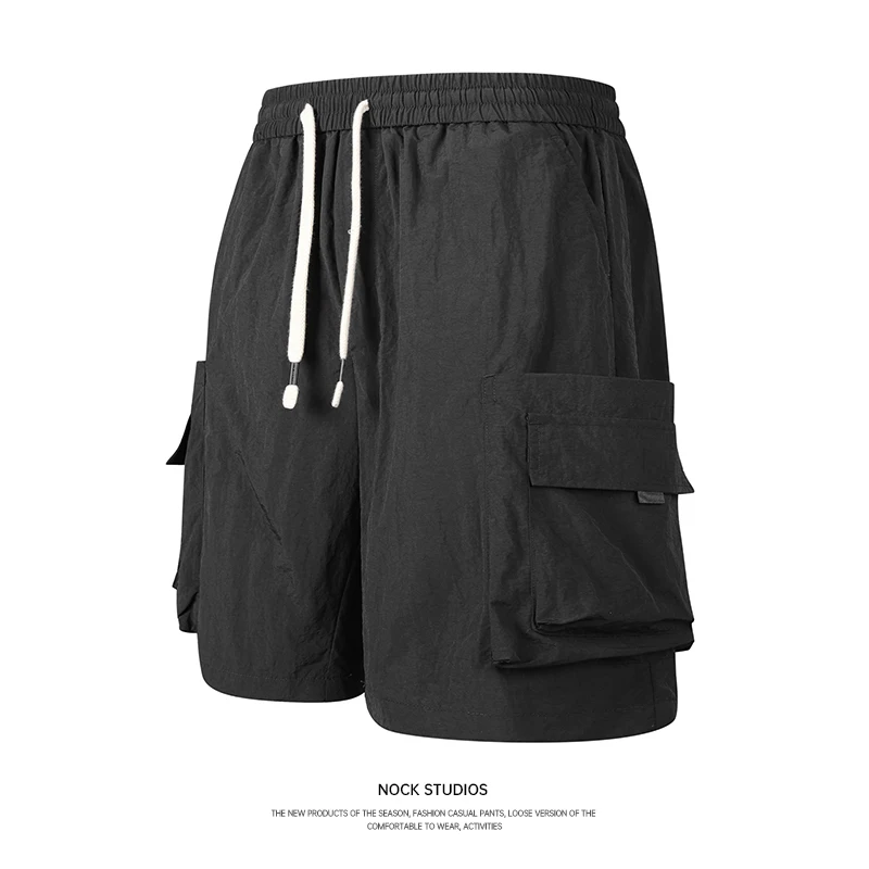 Summer Men's Tooling Shorts Loose Breathable Multi-Pocket Mountaineering Camping Casual Shorts Outdoor Jogging Sports Shorts