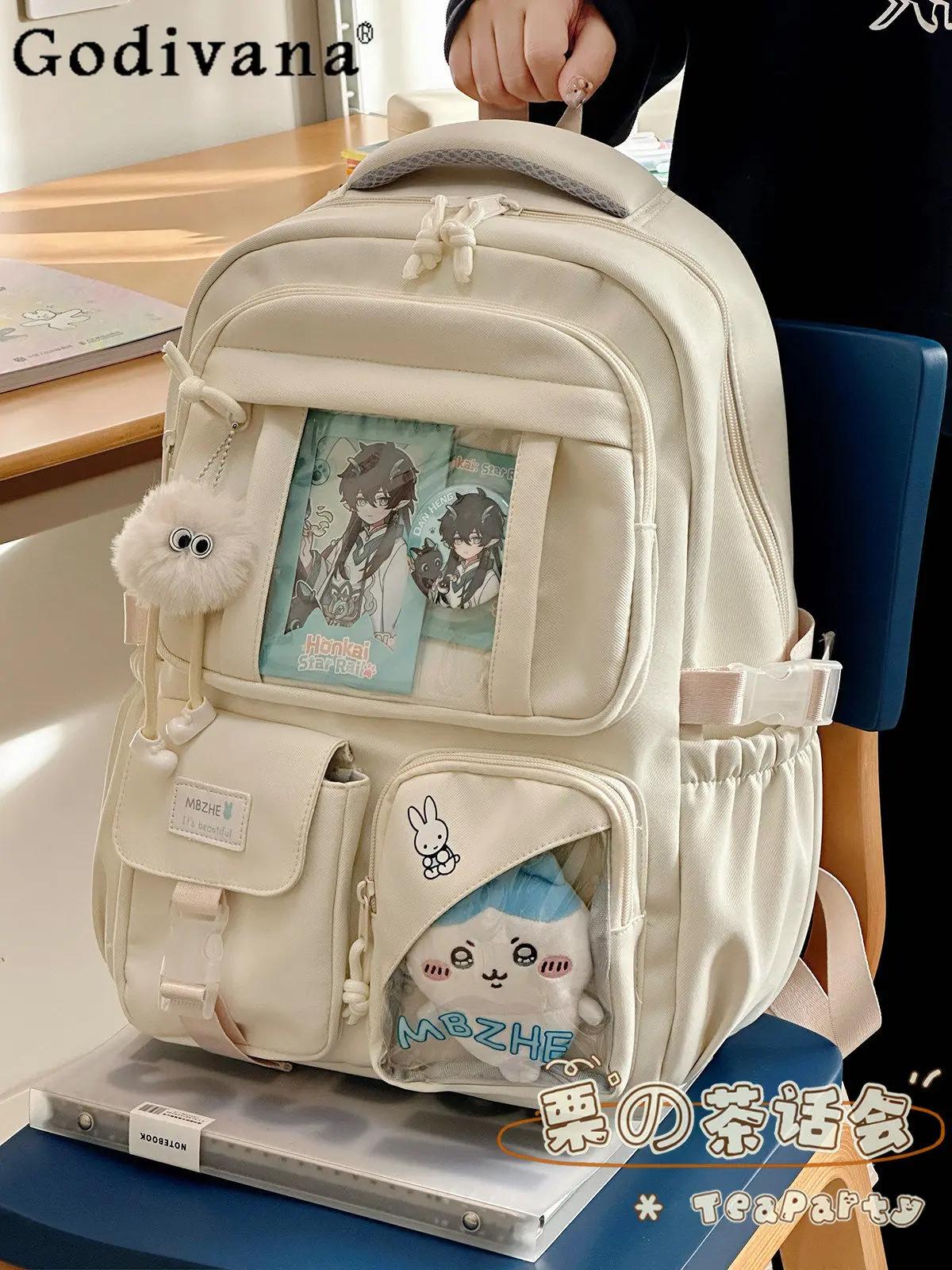 

Two-dimensional Yuan Japanese Original Double Shoulder Itabag Students Large Capacity Daily Commuting Casual Versatile Backpack