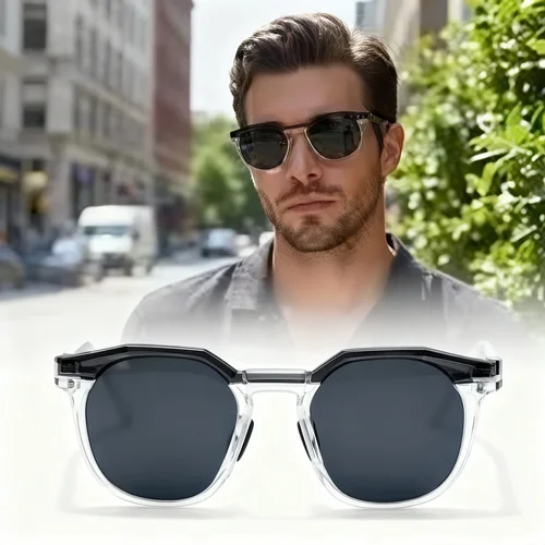 Imagen 1 del producto Gafas de Sol Polarizadas Retro Unisex UV400 para Ciclismo, Deportes al Aire Libre, Montura Cuadrada, Viajes y Conducción
