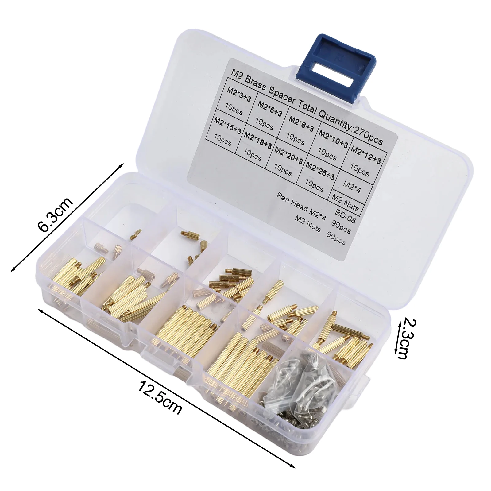 For DIY Projects Brass Standoff Kit Sturdy Brass Components Suitable For Electronics 270pcs Assortment Brass Hex Spacers