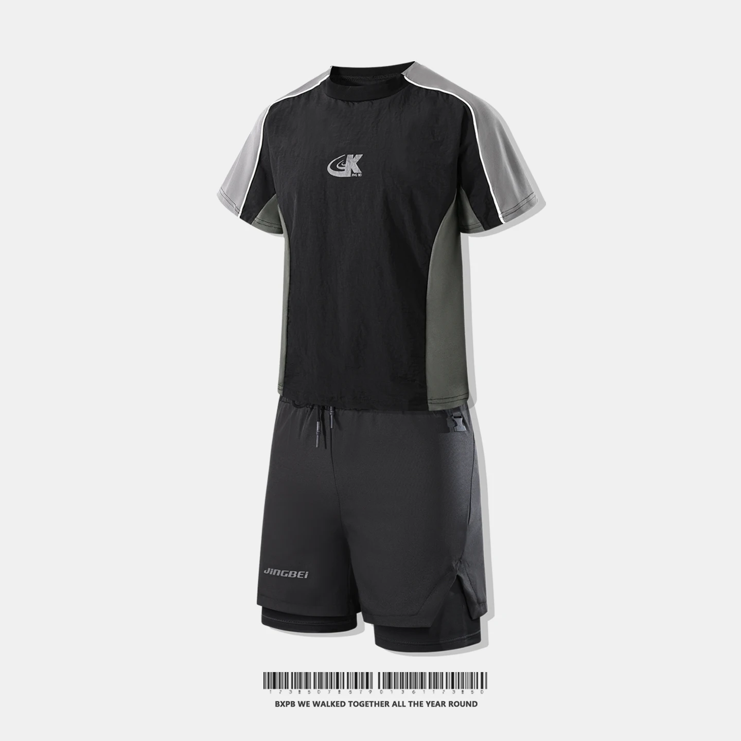 

Outdoor Unisex Training Suit Speed Dry Sun Protection Cycling Running Fitness Set Short Sleeve Separate Swimwear for Teens