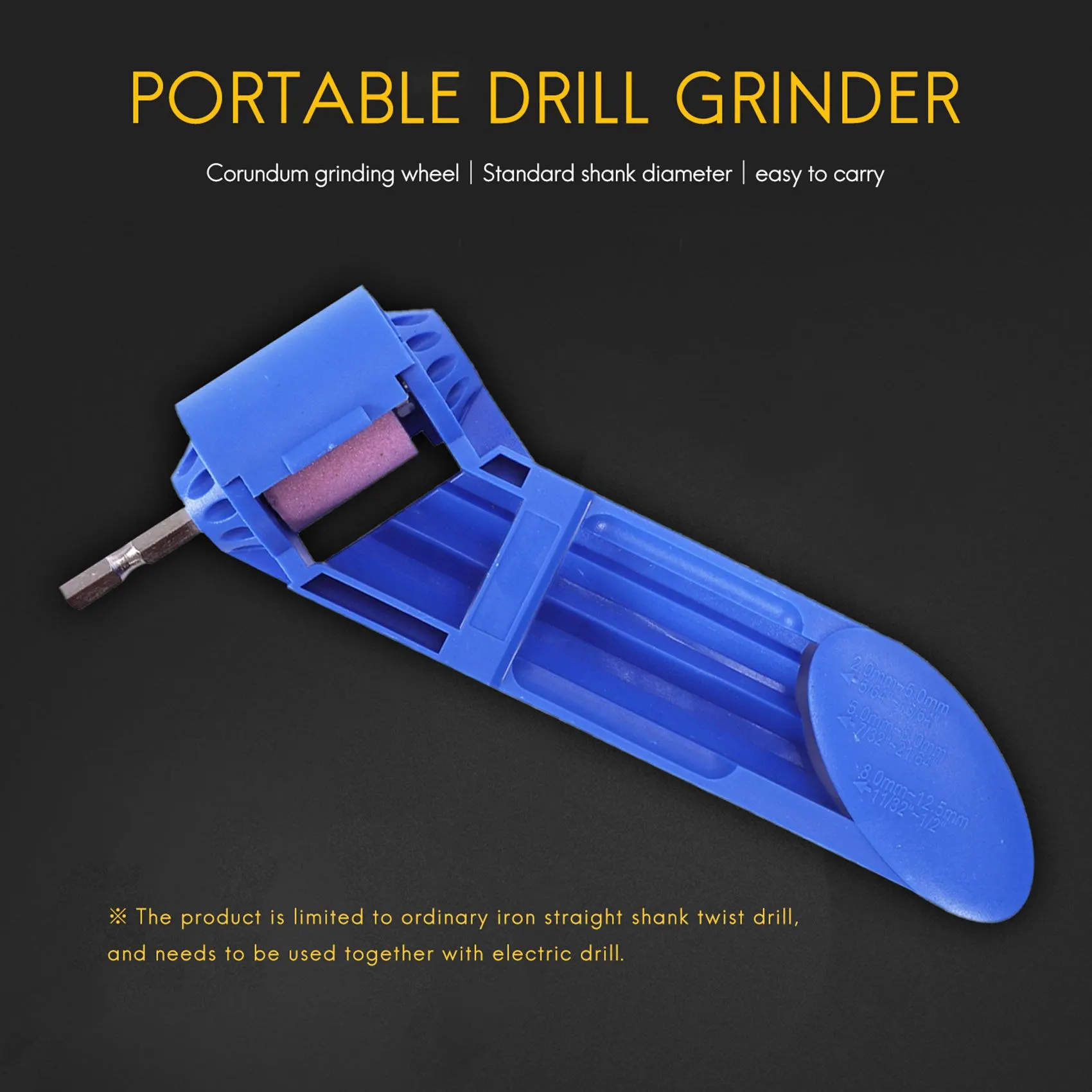 2-12.5Mm Drill Bit Sharpener Corundum Grinding Wheel Portable Powered Tool For Drill Polishing Wheel Drill Bit Sharpener