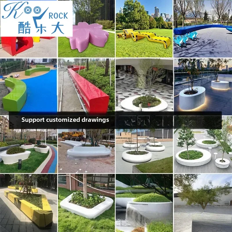 

Fiberglass Outdoor Leisure Chairs - Durable Park Bench, Garden Landscape Seating & Shopping Mall Waiting Chairs