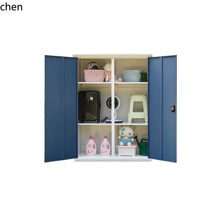 PYH Outdoor Sunscreen Balcony Locker Sliding Door Light Luxury Iron Waterproof Storage Cabinet with Lock