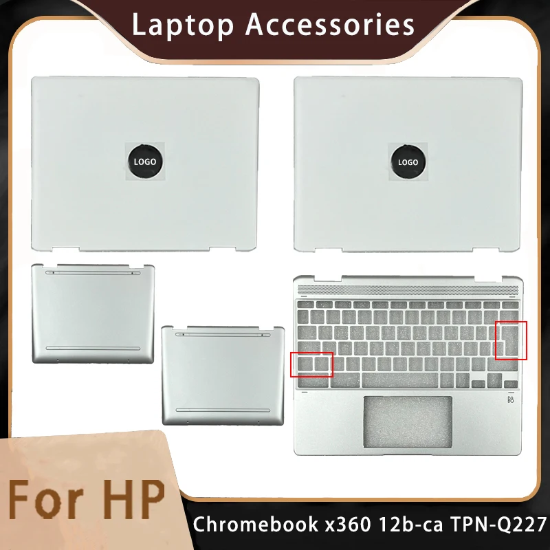 

New For HP Chromebook X360 12b-ca TPN-Q227 ;Replacement Laptop Accessories Lcd Back Cover/Palmrest/Bottom With LOGO