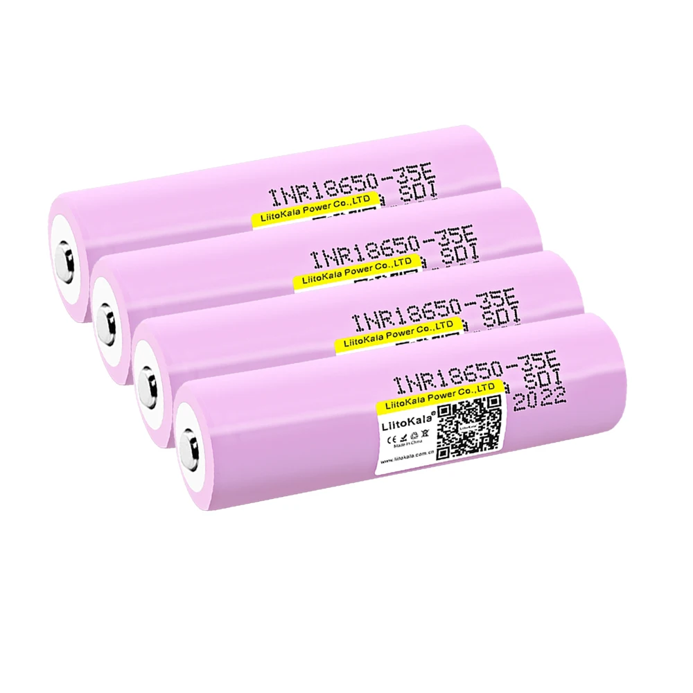 LiitoKala INR18650 35E szpiczasty 100% oryginalny dla 18650 3500mAh 25A rozładowania INR18650 akumulator litowo-jonowy 3.7v akumulator