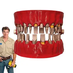 Denture Screwdriver Bit Holder Cuboid Bit Storage Rack Case Durable Home Decoration Magnetic Bit Holder For Table Home