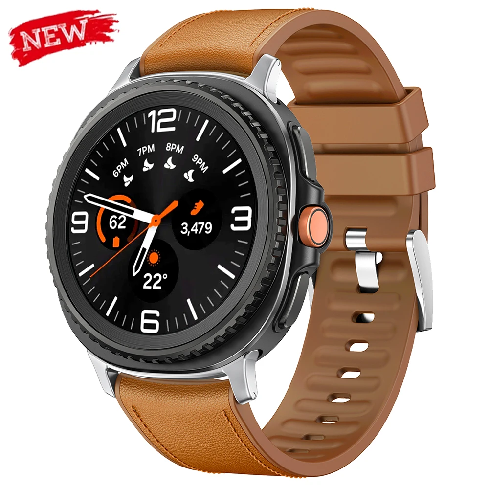 Original No Gaps Lederarmband für Samsung Galaxy Watch 8Classic 46 mm Band Correas Galaxy Watch 8 44 mm 40 mm Armbandzubehör