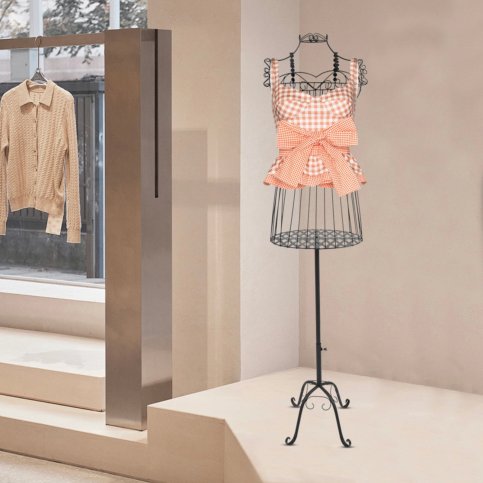 

147cm/58in Metal Model Display Stand, Mannequin Dress Form Display Stand, Female Dress Form Stand for Sewing Display