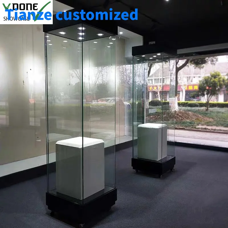 [Customized]Museum led display cabinet glass curio display cabinet