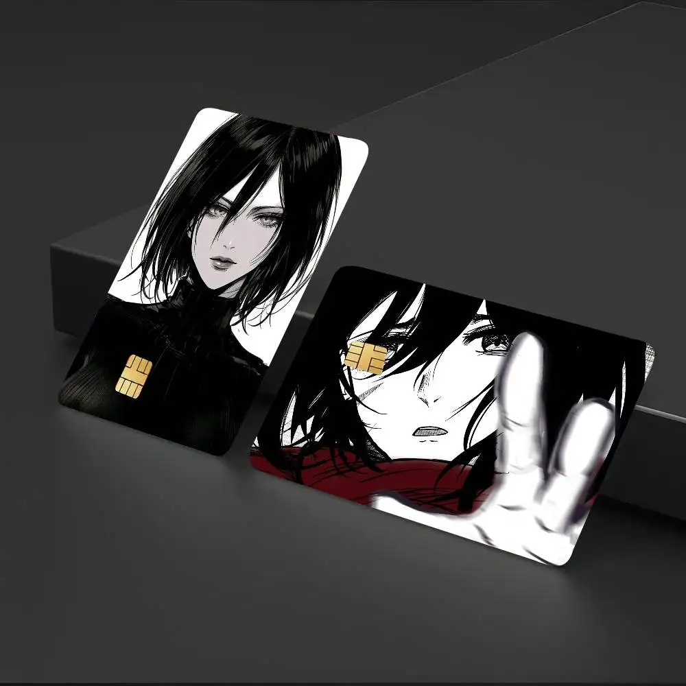 Mikasa Ackerman Anime Attack On Titan Card Sticker 4Pcs Credit Card Skin Anti Scratch Bank Debit Card Decal
