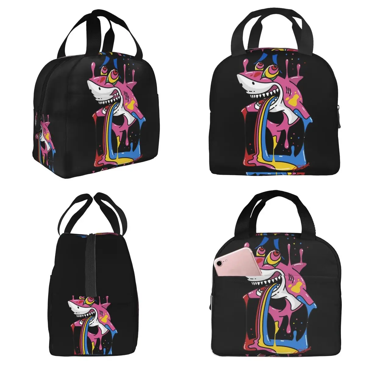 

Термосумка для обедов Rainbow Cool Great White Shark для женщин, офисная термосумка-холодильник, герметичный контейнер для еды