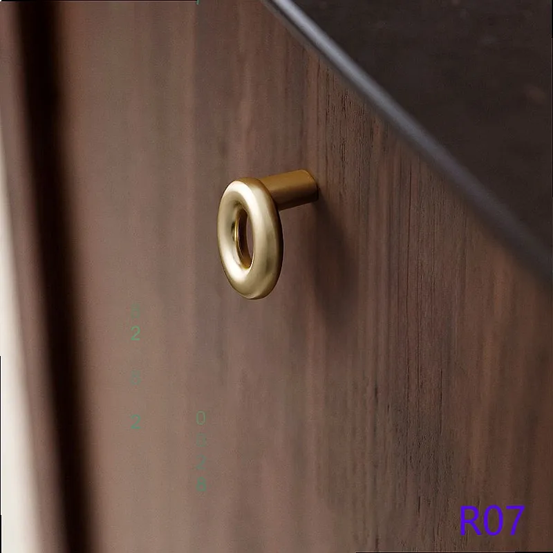 Modern Vintage French Brushed Gold Single Hole Cabinet Drawer Pull Handle Titanium Silver