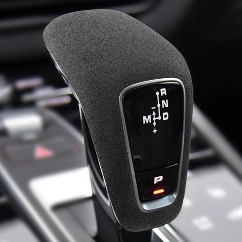 Gear Lever Shift Knob Trim Cover For Porsche Cayenne 2018 2019 2020 2021 2022 2023 Top Suede Wrap Interior Sticker Accessories