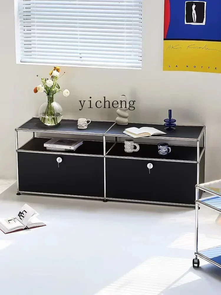 u11 stainless steel TV cabinet dining side living room storage decorative bedroom bookcase