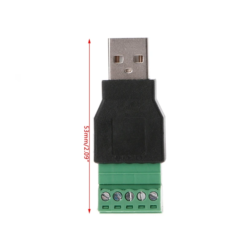 USB 2.0 Type A Male/Female to 5P Screw for