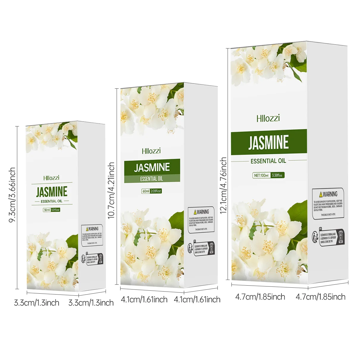 100ml/60ml/30ml Jasmin Ätherisches Öl Aromatherapie Multifunktionales Ätherisches Öl für Verschiedene Anwendungen Reich an Aromen Feuchtigkeitsspendend – Detail 2