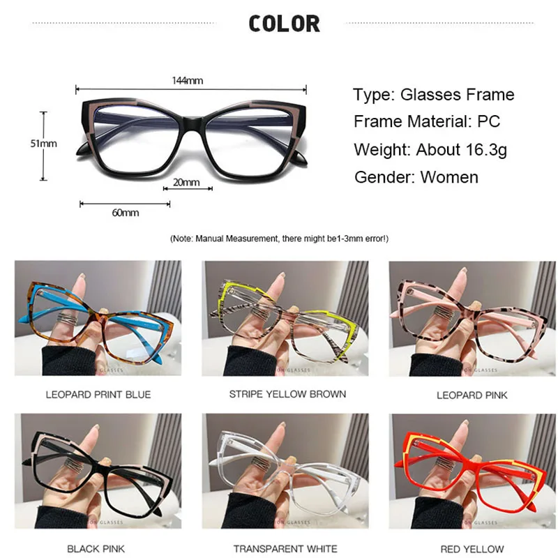 Ahora Cat Eye Glasses Frame Women Blue Light Blocking 2023Designers Eyeglasses Optical Spectacle Computer Eye Protection Glasses