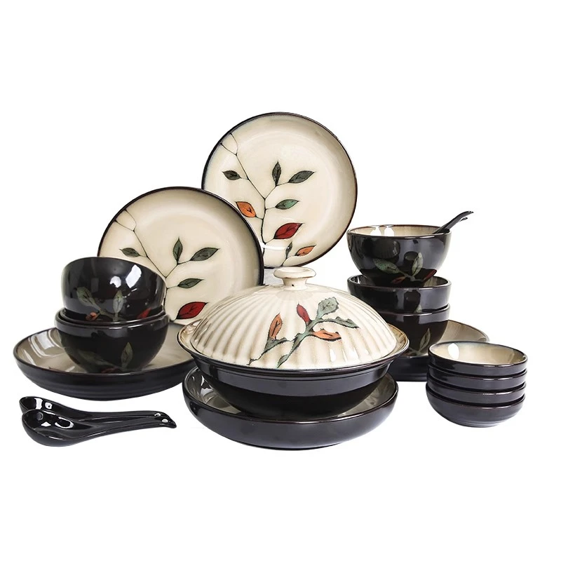 Japanese-style simple and creative rice bowl, noodle bowl, soup bowl, vegetable dish, personalized bowl and plate combination