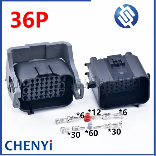 Conector impermeable ECU automático macho o hembra de 36 pines, enchufe de montaje de arnés de faro de radar de motor 1743062 -2 1743059 -2
