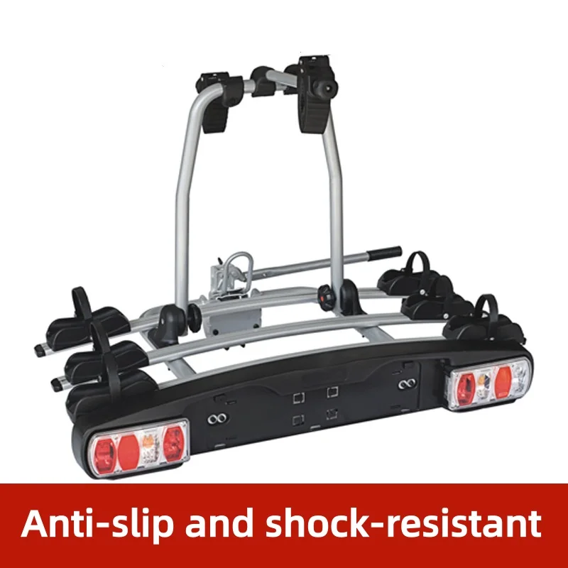 Quick Assembly of Car Bicycle Tailframe Travel Bike Frame Aluminum Car Rear Bicycle Door with Light Bicycle Trunk Bracket