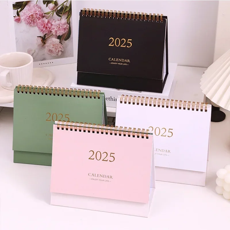 

NEW Color Desk Calendar 2025 Desktop, All English Desktop Calendar Office Memo and Message Notebook Desk Stationery Agenda 2025