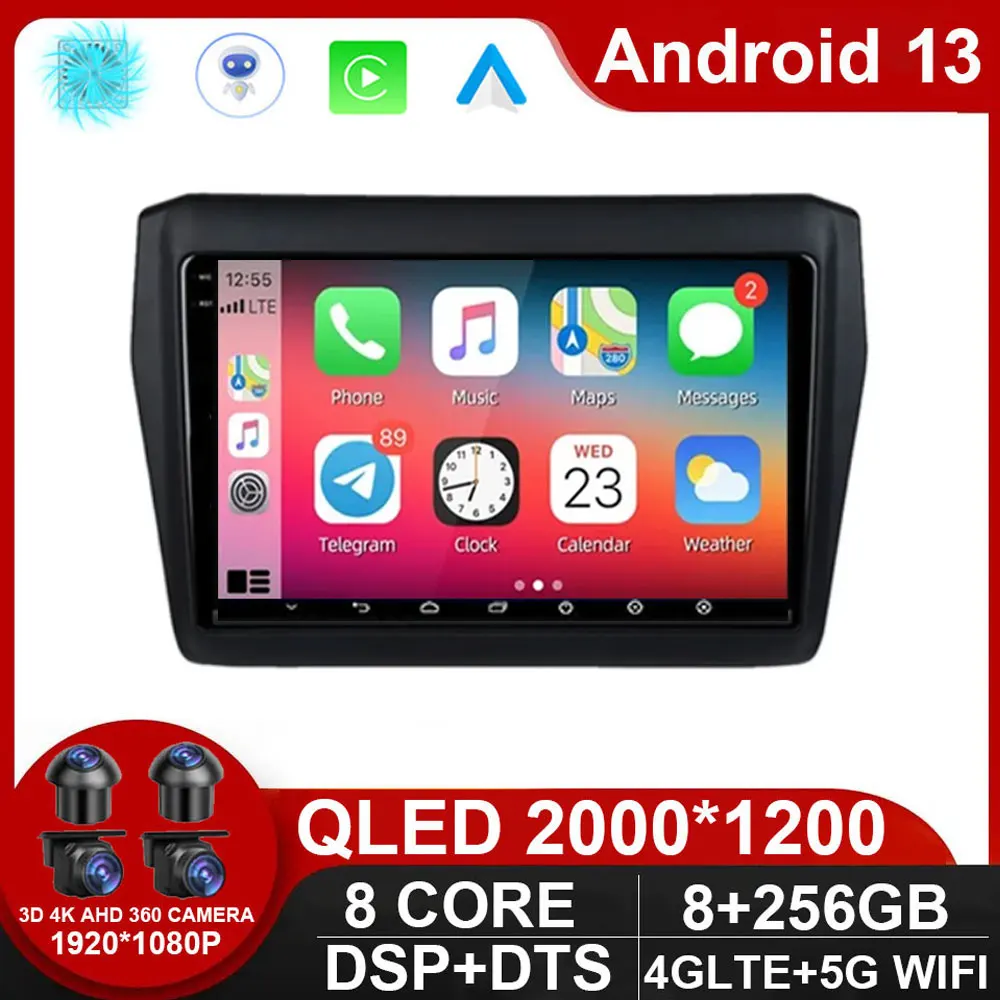 

Android 13 For Suzuki Swift 5 2016 - 2020 Car Auto Radio CARPLAY Video Multimedia Navigation GPS WIFI 4G Bluetooth LTE Navi