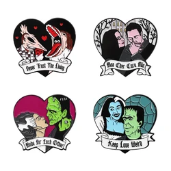 Films Monster Lovers Enamel Pins Count Dracula Green Blue Face Horror Movies Badges Lapel Brooches Jewelry Accessories