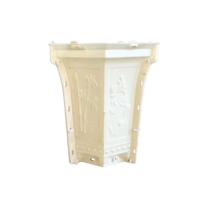 

Thickened plastic steel hexagonal cement flowerpot mold, high foot bonsai garden villa Roman column mold