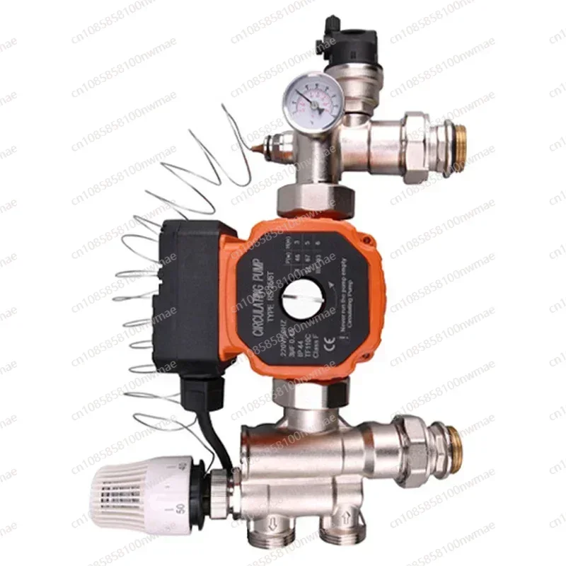 Water Circulating Pumps Manifold Hot / Cold Mixing Valve For Radiant Floor Heating System Thermostatic Control