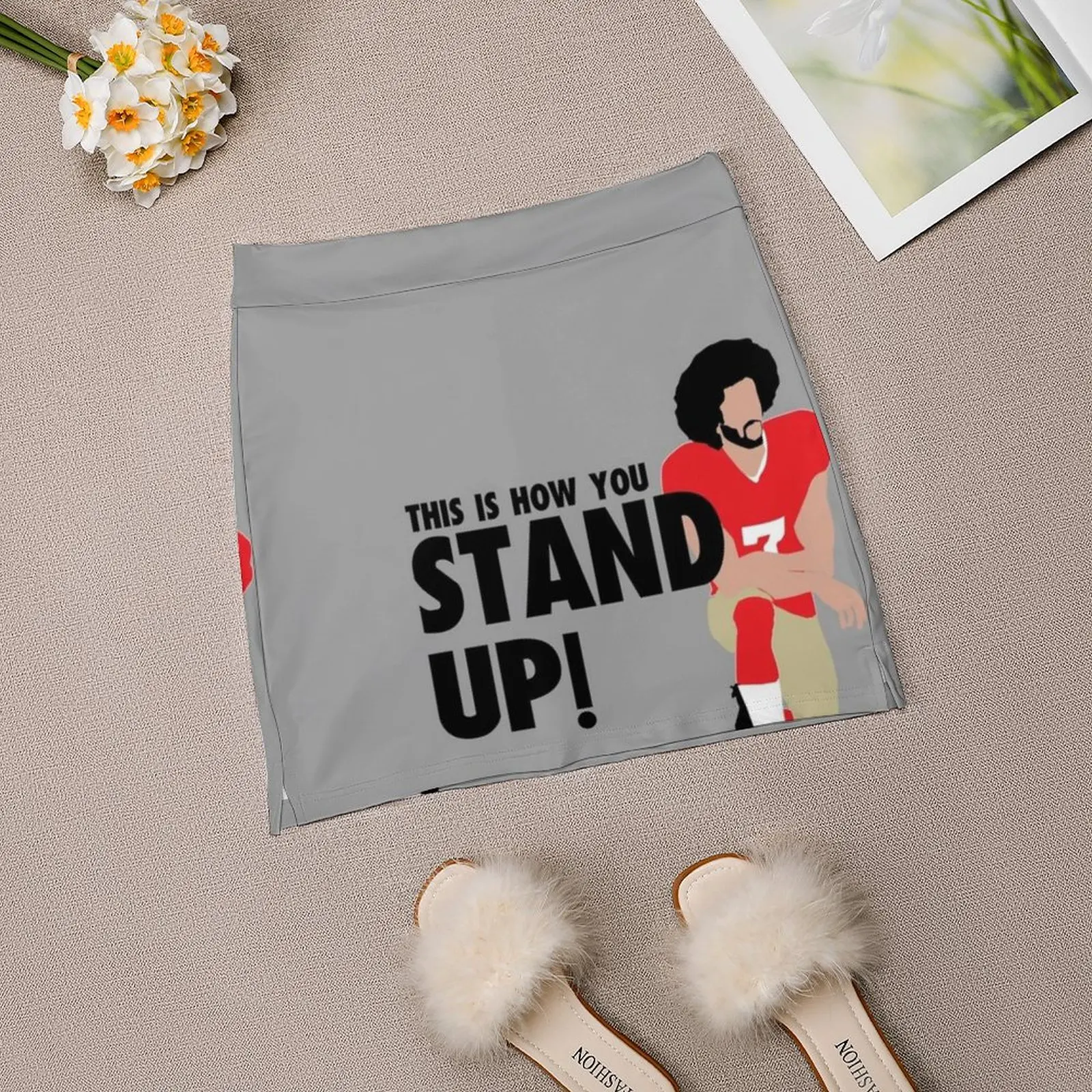 Colin Kaepernick-Berdiri! Rok Wanita Rok Olahraga Rok dengan Saku Fashion Gaya Korea Rok 4Xl Rok Colin Kaepernick