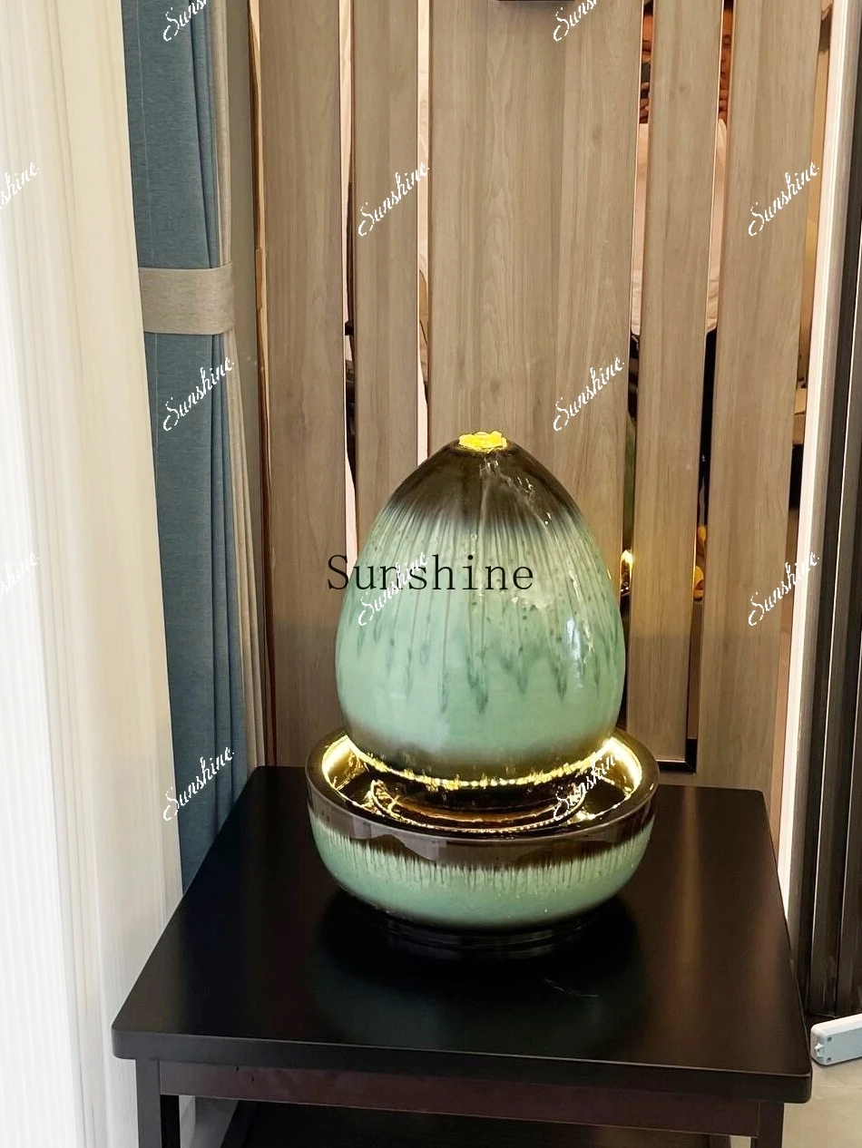 water ornament household Chinese fountain living room humidifier office housewarming new home opening ceremony decorationYY