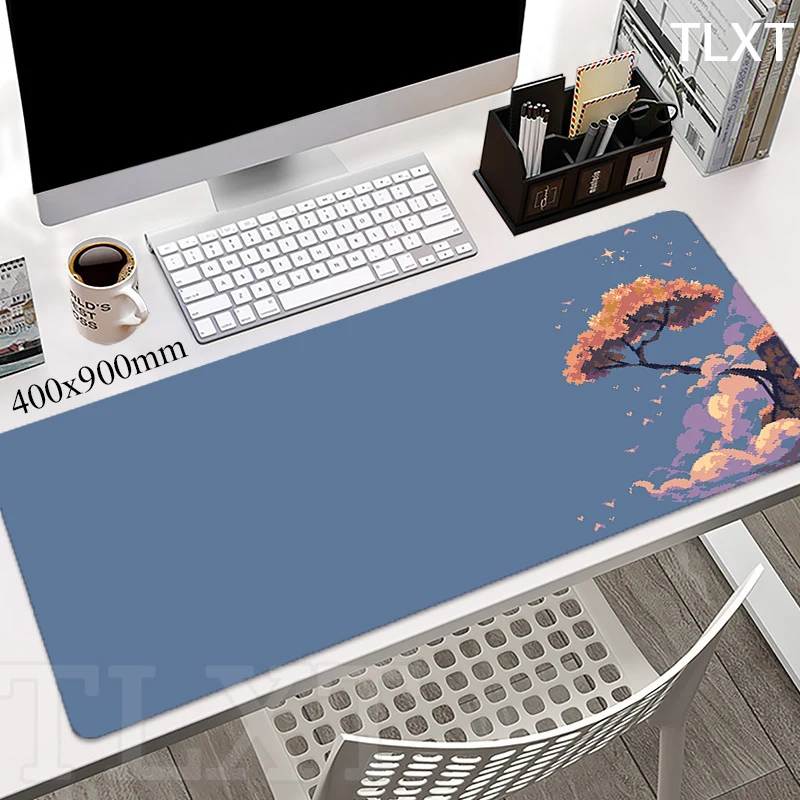 Large Mousepad Gamer Mousepads Keyboard Mat Computer Desk Rug Aesthetic Pixel Art Pc HD Desk Mats Company Mouse Pad For Gift
