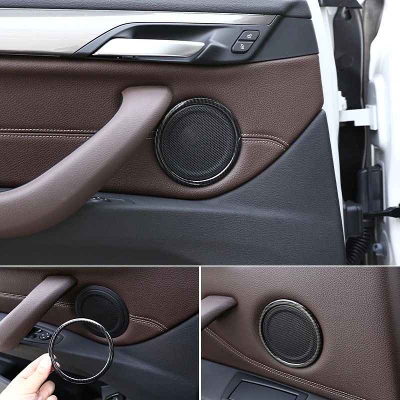 Car Styling ABS Chrome Door Speaker Ring Cover Speaker Trim For BMW 2 Series X1 X2 F46 F47 F48 2015-2019 Interior Accessories