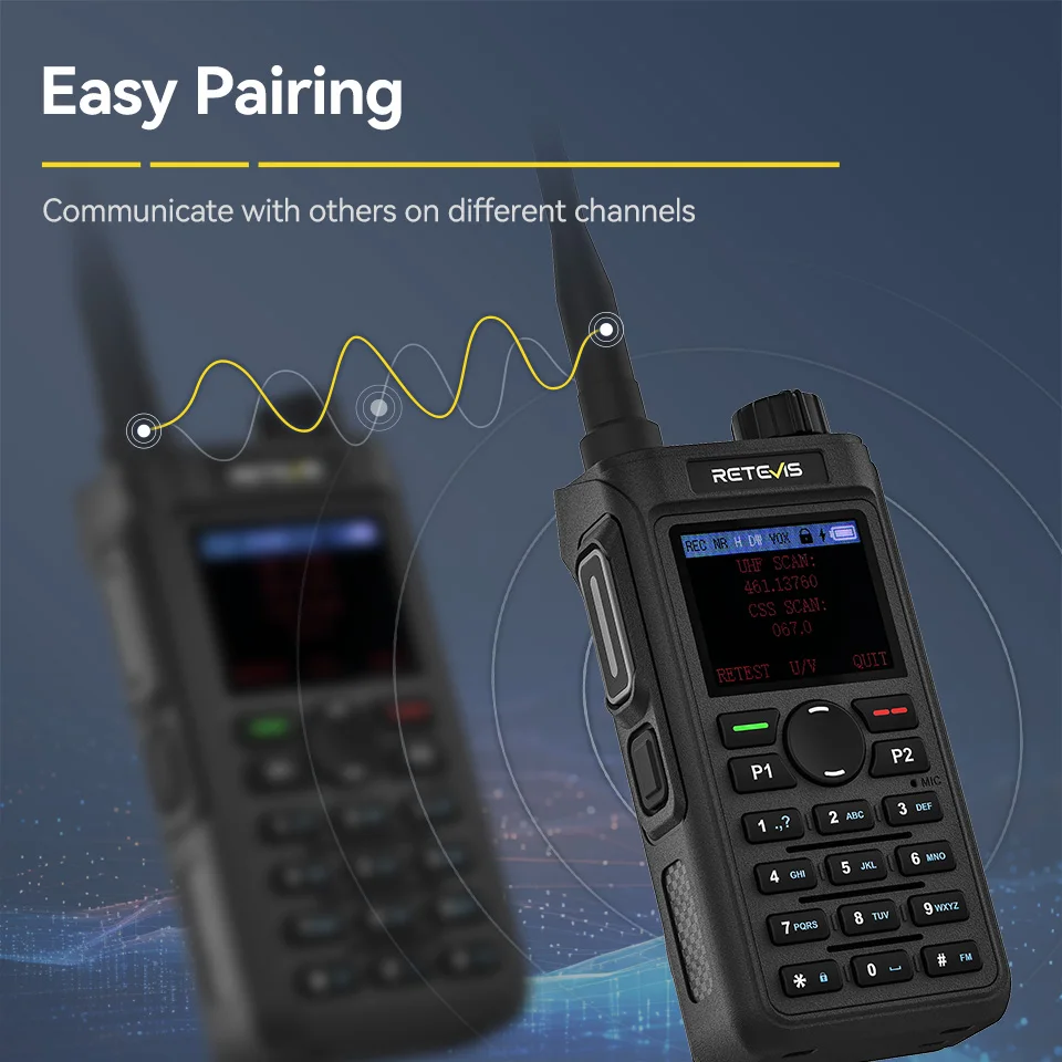 Retevis c2 walkie talkie de longo alcance 5w presunto rádio bidirecional estação de rádio de comunicação de acampamento vhf uhf walkie-talkies profissionais