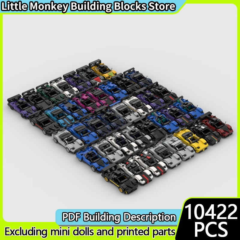 

Speed Racing Car Model MOC Building Bricks Supercar Vehicle Pack Modular Technology Children Holiday Gifts Assemble Toys Suit