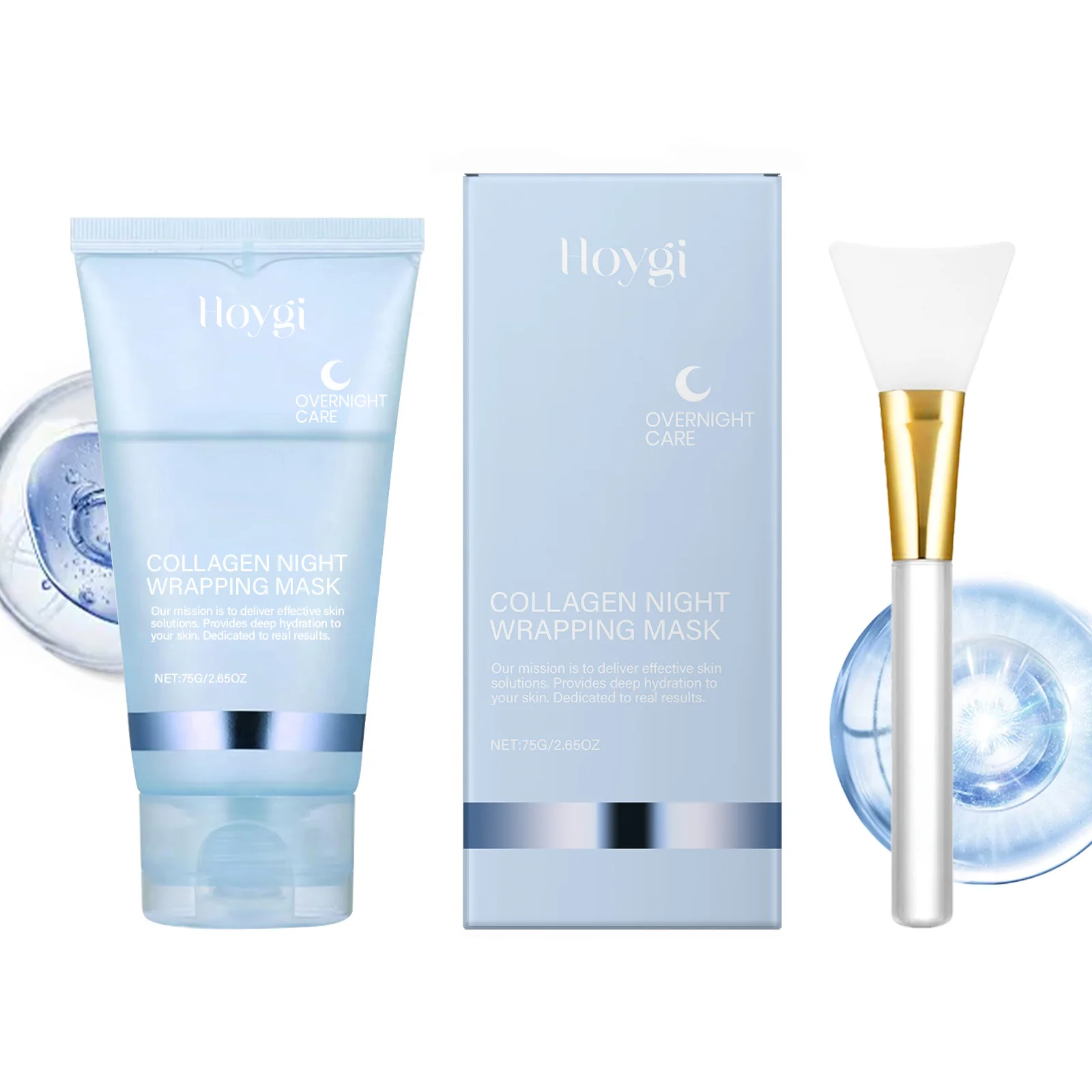 

Collagen exfoliating mask deeply improves rough skin, shrinks pores, whitens, night mask, hyaluronic acid, anti-aging