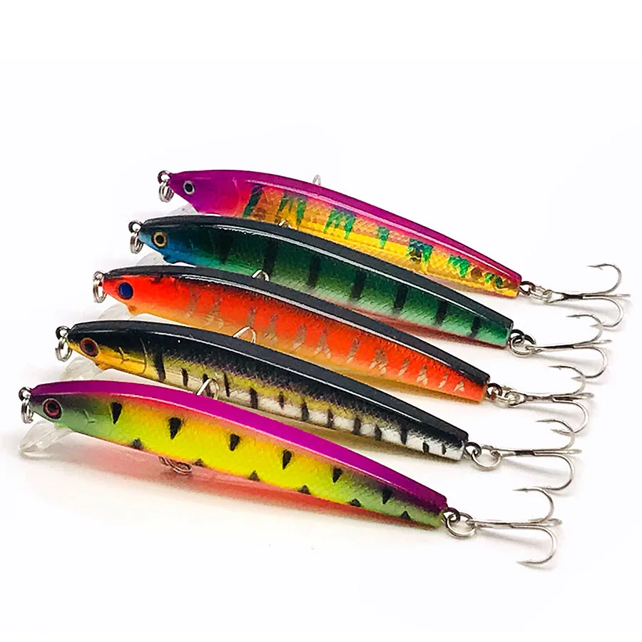 

5PCS Jerkbait Minnow Hard Bait Kit Artificial Wobbler For Bass Pike Trolling Fish Swimbait Tackle Crankbait Fishing Lures Set