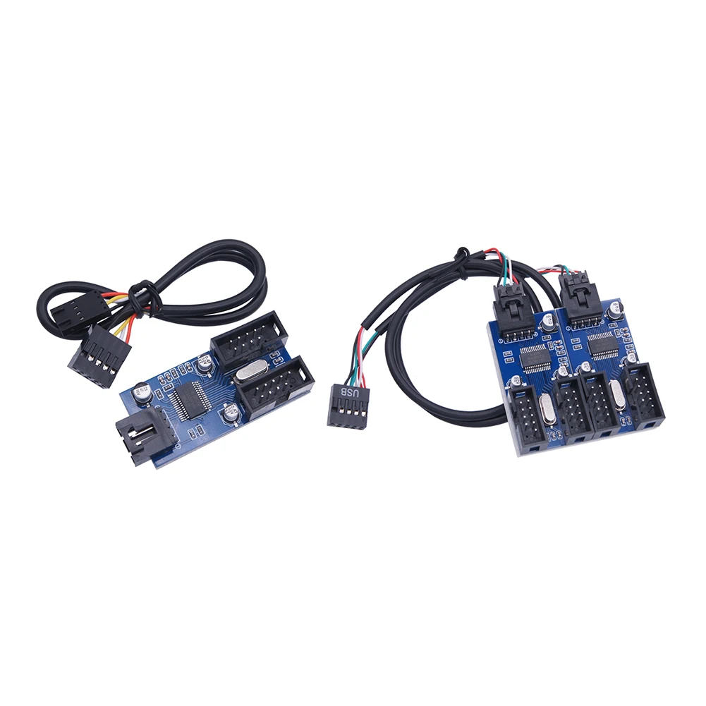 لوحة أم للكمبيوتر المكتبي 9Pin USB رأس الفاصل 1 إلى 2/4 أنثى مضاعف اللوحة الرئيسية 9Pin USB الخائن