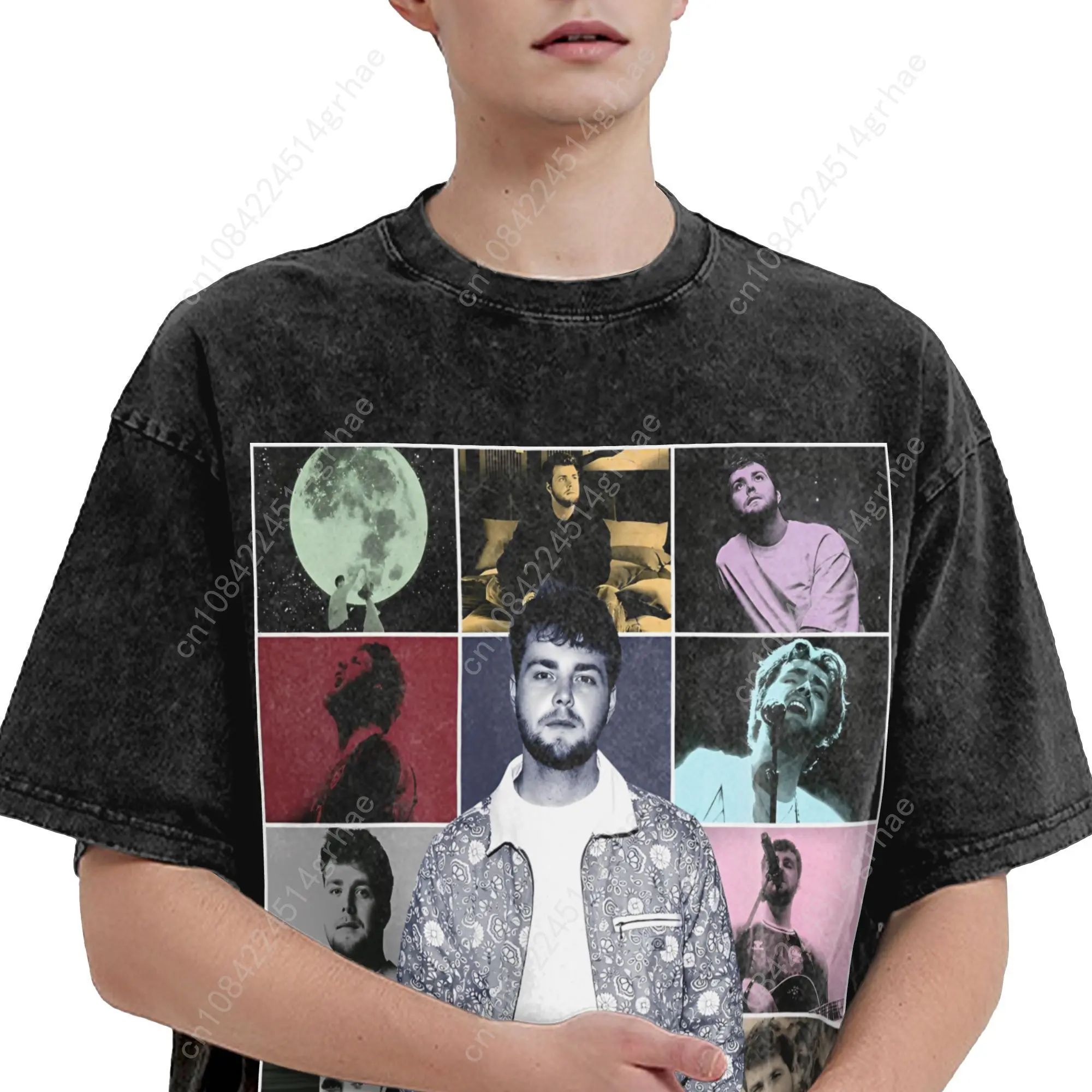 Alex Warren Tour 2025 Gewassen T-shirt Mannelijke Streetwear Katoenen T-shirts Strand O-hals Trending T-shirt Ontwerp Plus Size Tops