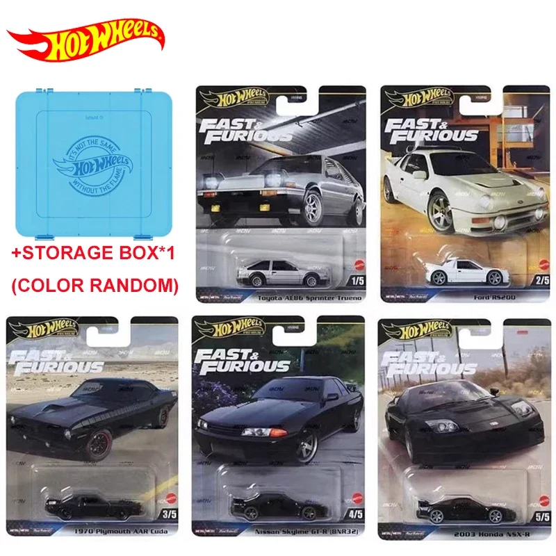 Original Hot Wheels Premium Car Fast & Furious Toys for Boys 1/64 Diecast Toyota AE86 Sprinter Trueno Plymouth Honda NSX-R Ford