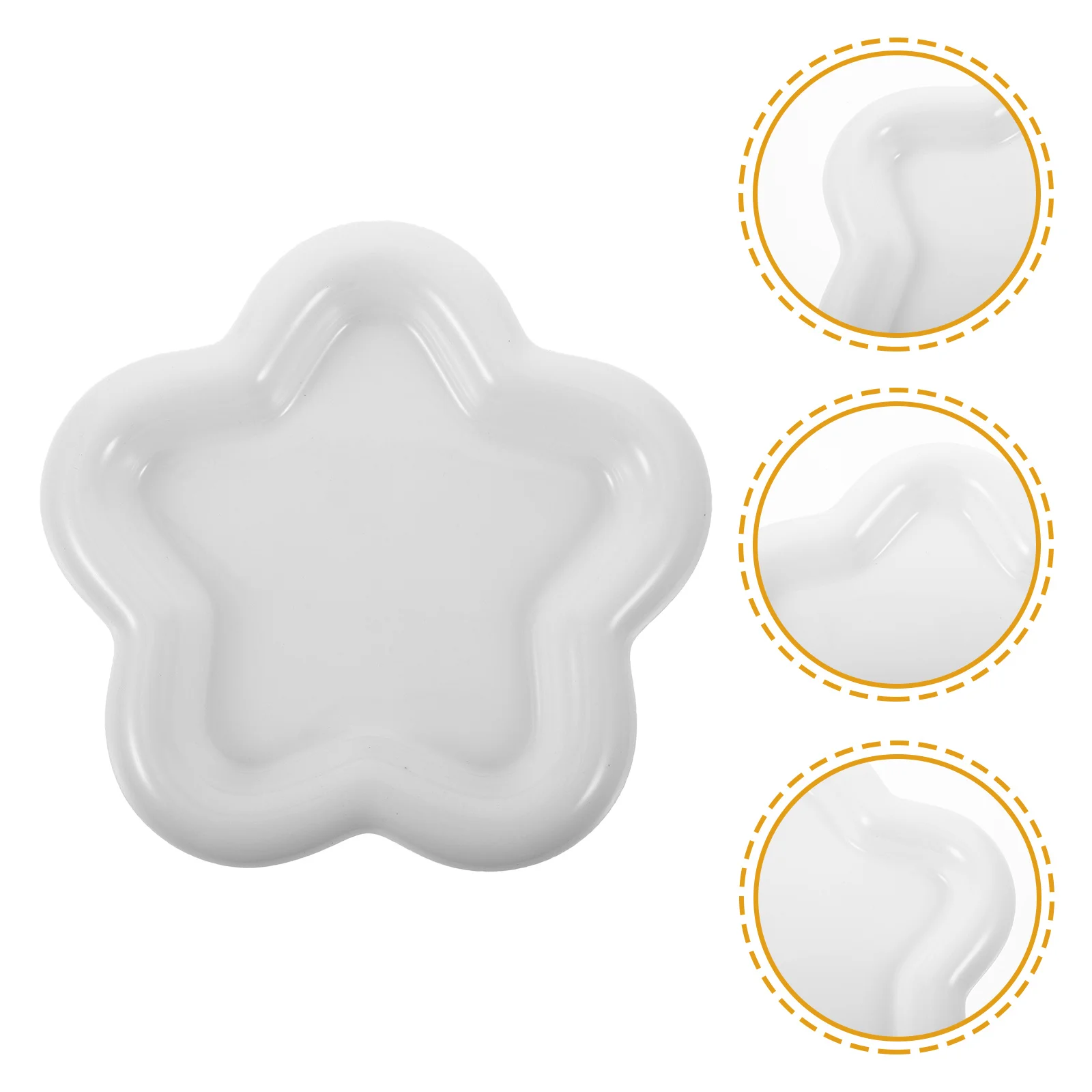 

Flower Shape Ceramic Jewelry Tray Decorative Multipurpose Plate for Jewelry Cosmetics Snack Serving Display Trinket Dish