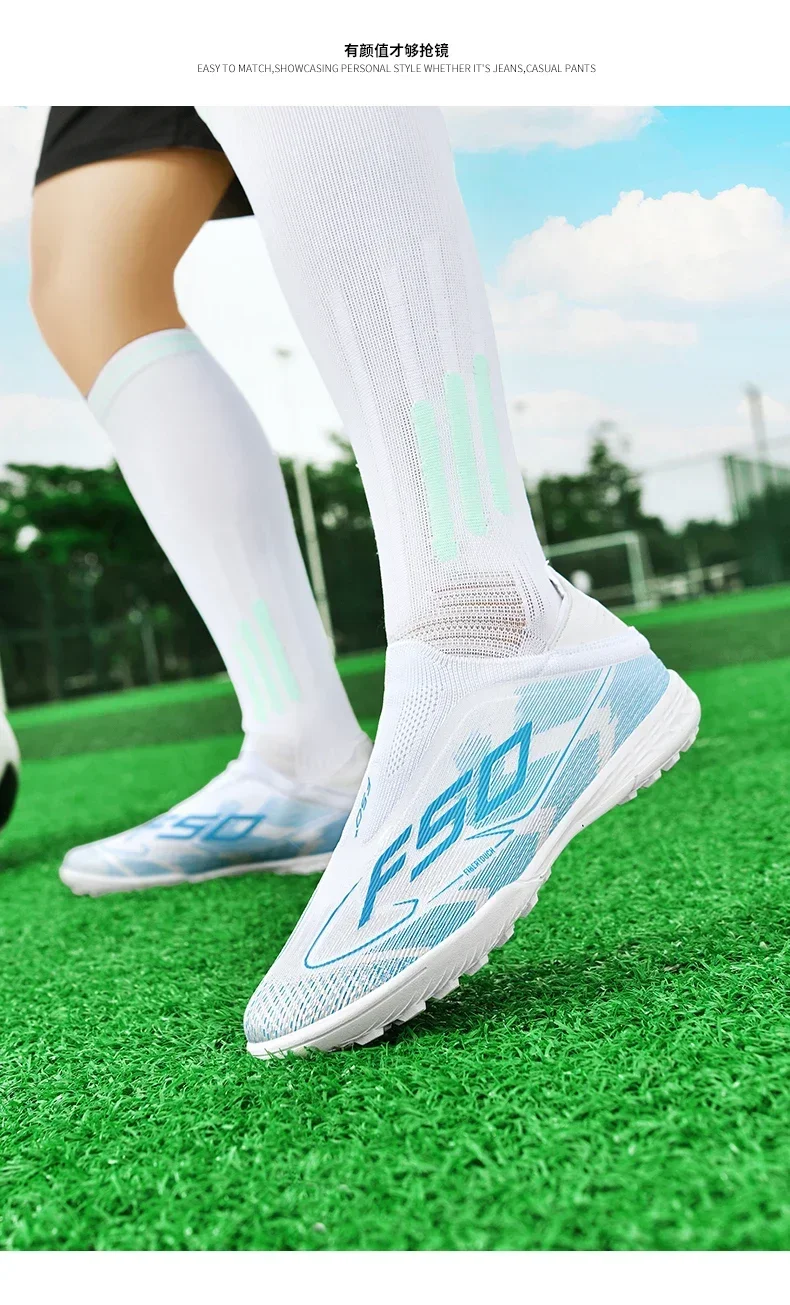 Neue Herren-Fußballschuhe Hochwertige Fußballschuhe Sneakers Rutschfeste Stollenschuhe für Rasen High-Top Futsal Indoor Bestseller Outdoor – Detail 25