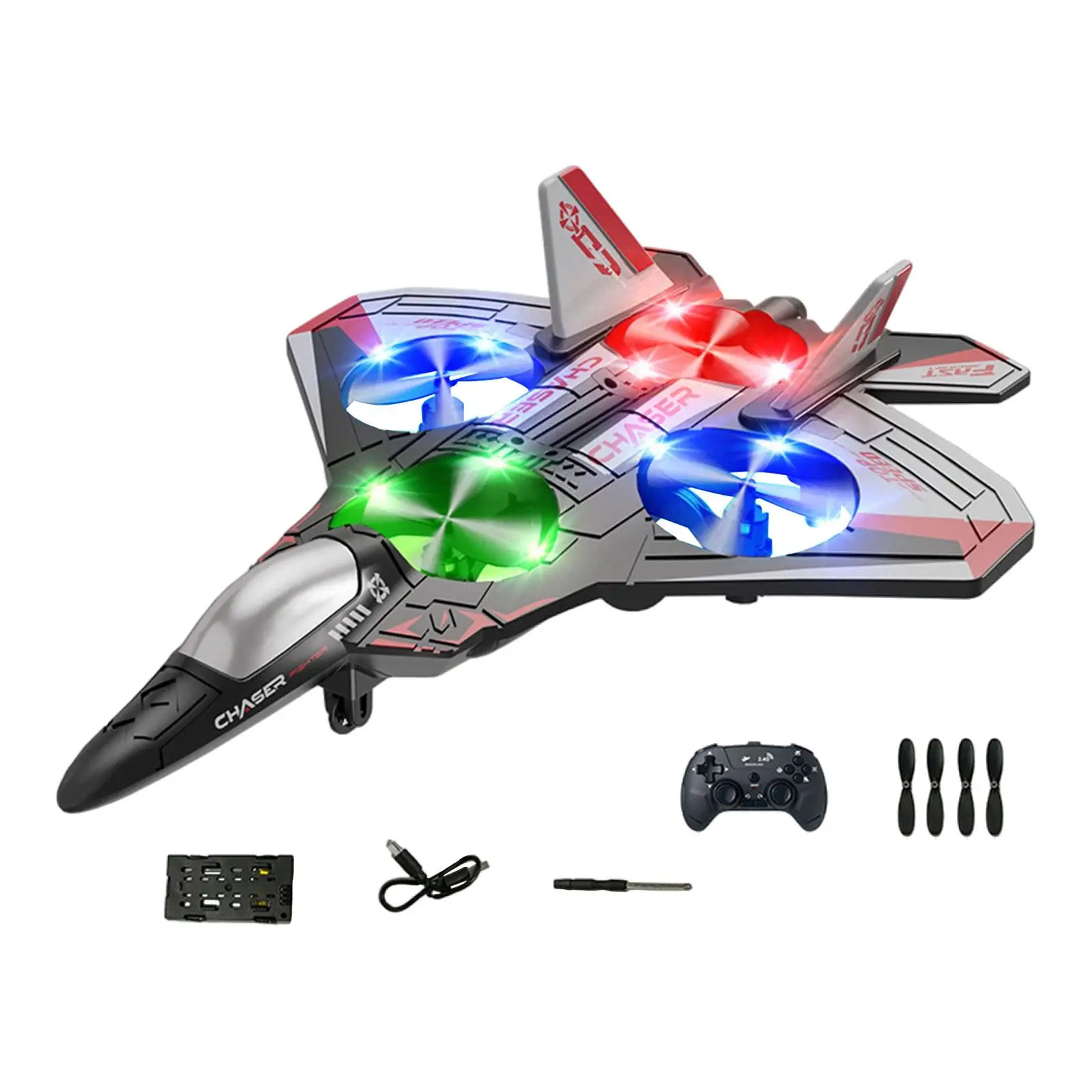 รีโมทคอนโทรลเครื่องบินรุ่นทนต่อการตกปรับความเร็วได้ 360 °   กลิ้งผาดโผน